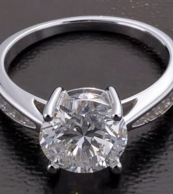 2 Ct Lab Created Diamond Ring Pt950 Platinum Size 7 - Thumbnail 4