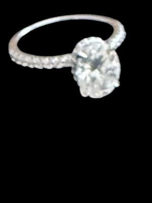 2.0 Lab Created Diamond Ring 14 Kt Gold White Good Size 7 - Thumbnail 3