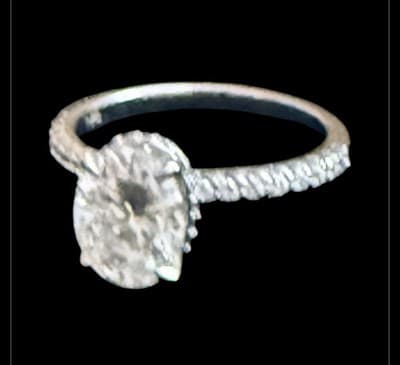 2.0 Lab Created Diamond Ring 14 Kt Gold White Good Size 7 - Thumbnail 5