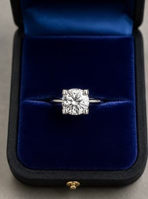 3 Ctw Lab Created Diamond Ring 14 Kt White Gold Size 7 Ring - Thumbnail 2