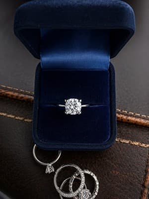 3 Ctw Lab Created Diamond Ring 14 Kt White Gold Size 7 Ring - Thumbnail 4