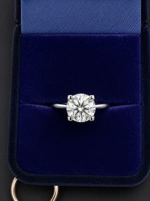 3 Ctw Lab Created Diamond Ring 14 Kt White Gold Size 7 Ring - Thumbnail 3