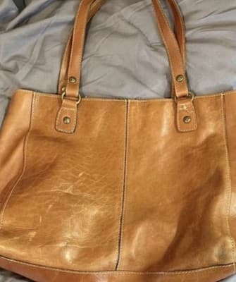 Patricia Nash Benvenuto Large Leather Tote Shoulder Bag Soft Caramel Brown - Thumbnail 4