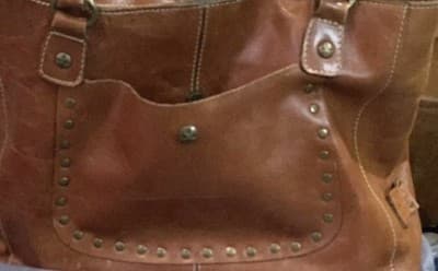 Patricia Nash Benvenuto Large Leather Tote Shoulder Bag Soft Caramel Brown - Thumbnail 5