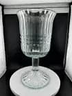 Vintage Clear Glass Pedestal Vase - Thumbnail 3