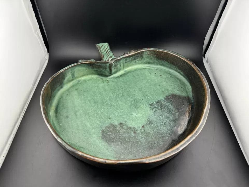 Blue Apple Pottery Bowl/Dish - Image 1