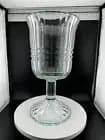 Vintage Clear Glass Pedestal Vase - Image 1