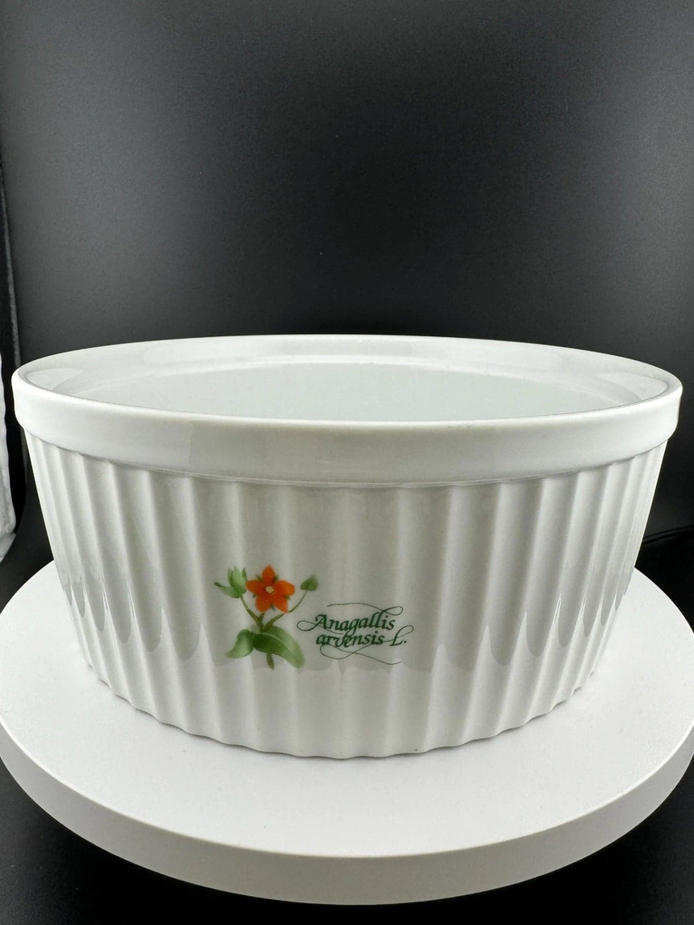 Vintage Anchor Hocking Floret Souffle Dish - Thumbnail 5