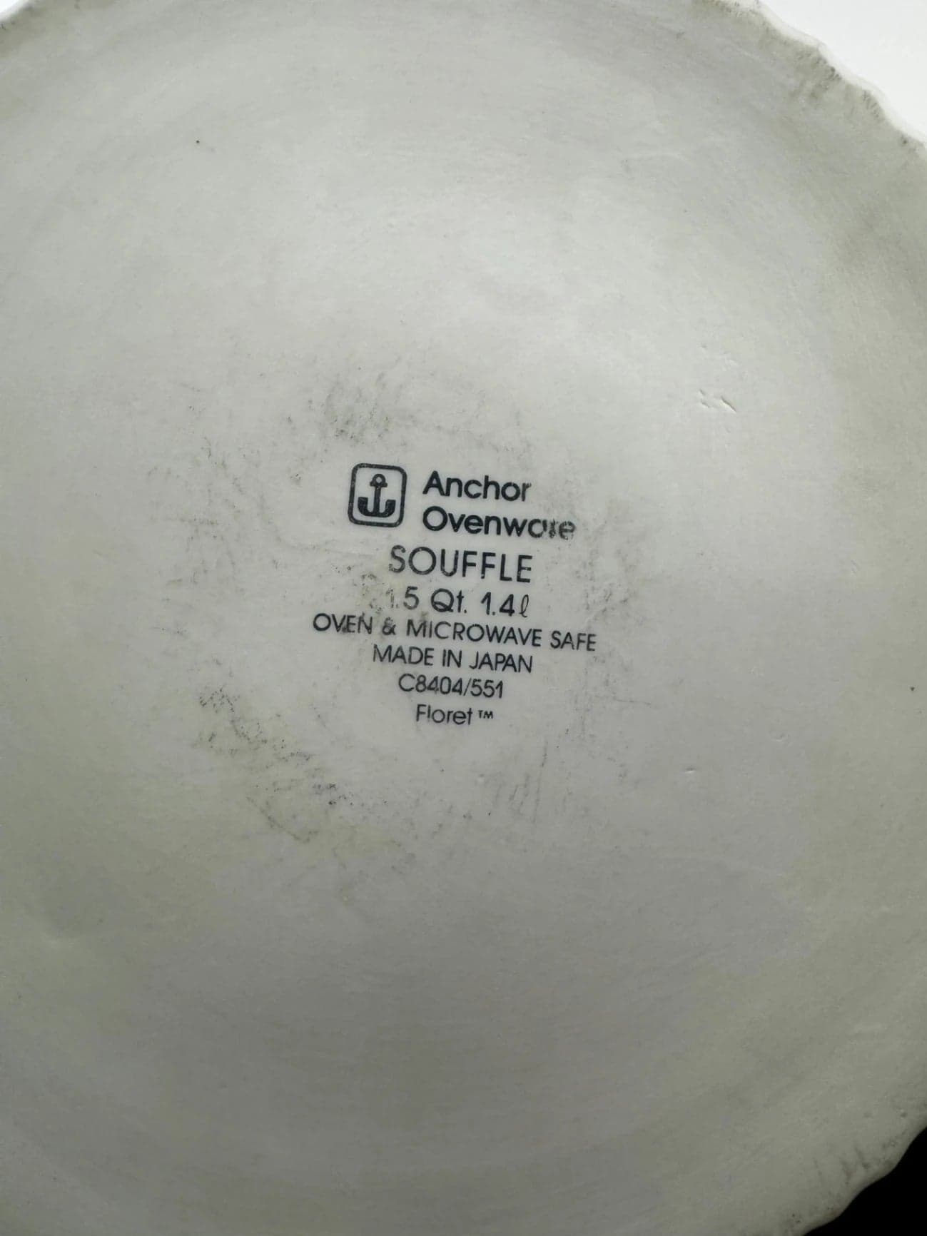Vintage Anchor Hocking Floret Souffle Dish - Thumbnail 8