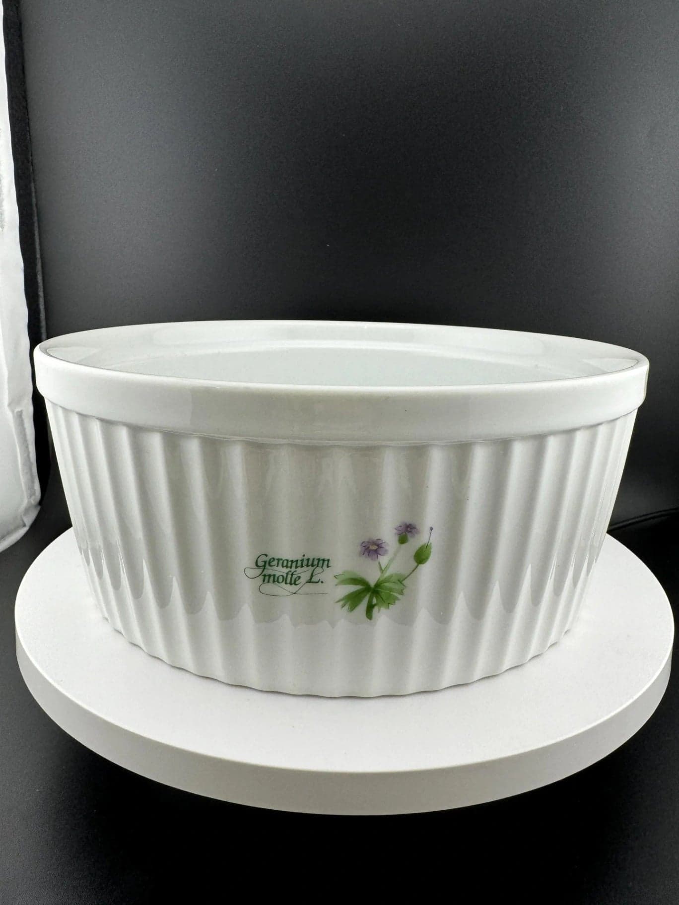 Vintage Anchor Hocking Floret Souffle Dish - Thumbnail 4