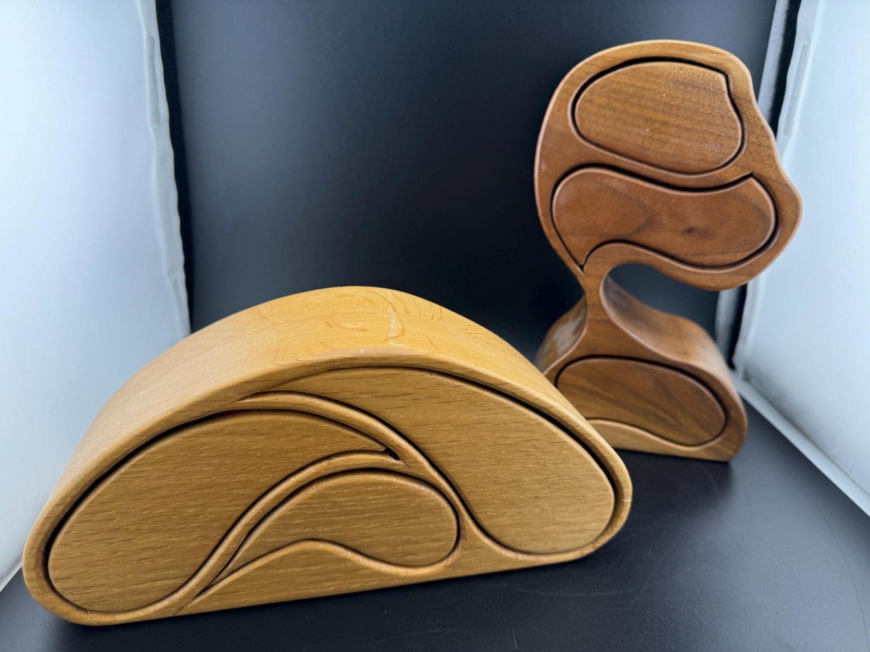 Vintage Wood Bandsaw Jewelry Box - Image 1