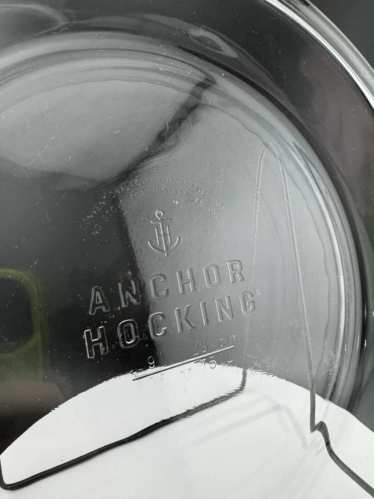 Anchor Hocking 9" Clear Glass Pie Plate - Thumbnail 2