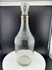 Vintage Grape Pattern Clear Glass Decanter - Thumbnail 4