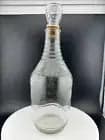 Vintage Grape Pattern Clear Glass Decanter - Image 1