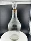 Vintage Grape Pattern Clear Glass Decanter - Thumbnail 3