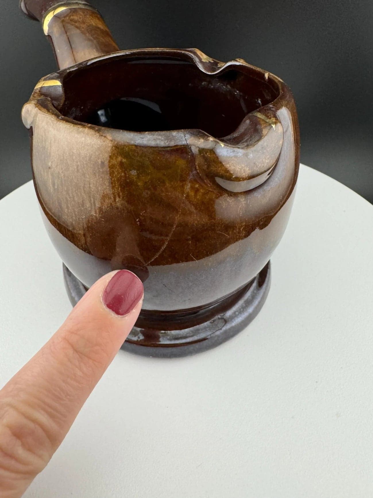 Vintage Napcoware Ceramic Pipe Ashtray - Thumbnail 7
