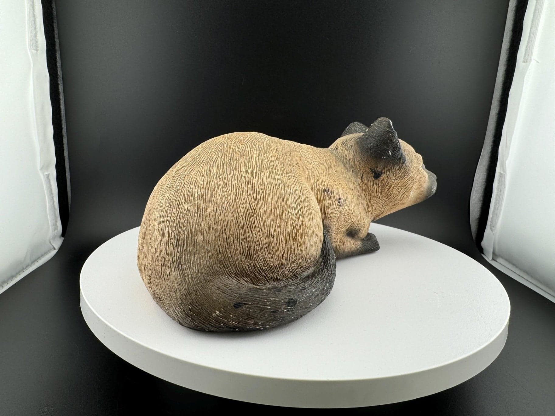 Vintage 1982 Sandcast Siamese Cat Figurine - Thumbnail 4
