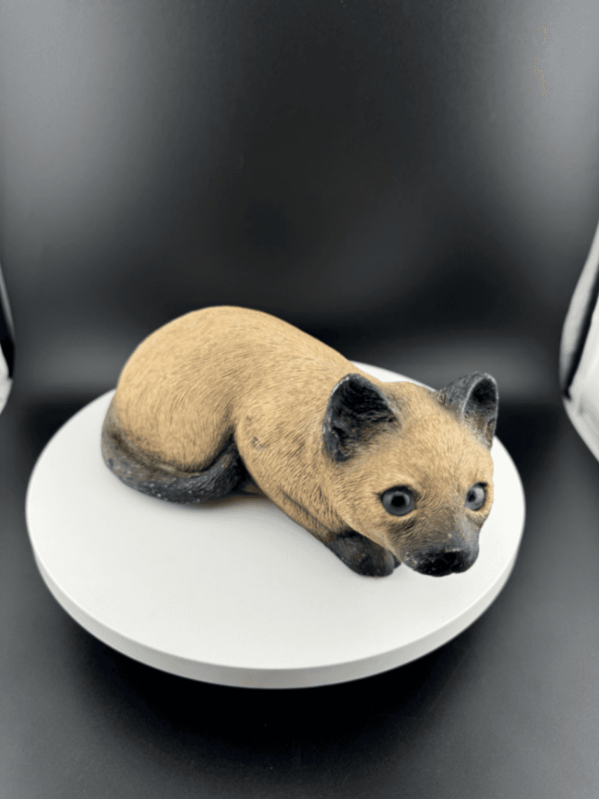 Vintage 1982 Sandcast Siamese Cat Figurine - Image 1