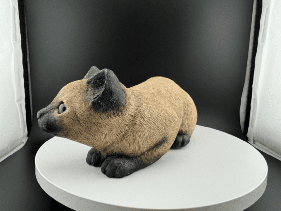 Vintage 1982 Sandcast Siamese Cat Figurine - Thumbnail 7