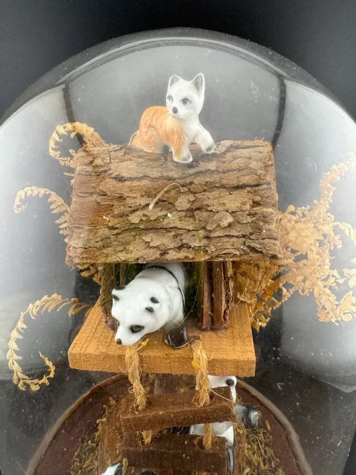Vintage Kitschy Ceramic Animals Diorama - Thumbnail 7