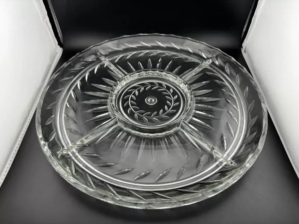 VTG Indiana Glass Relish Tray - Image 1