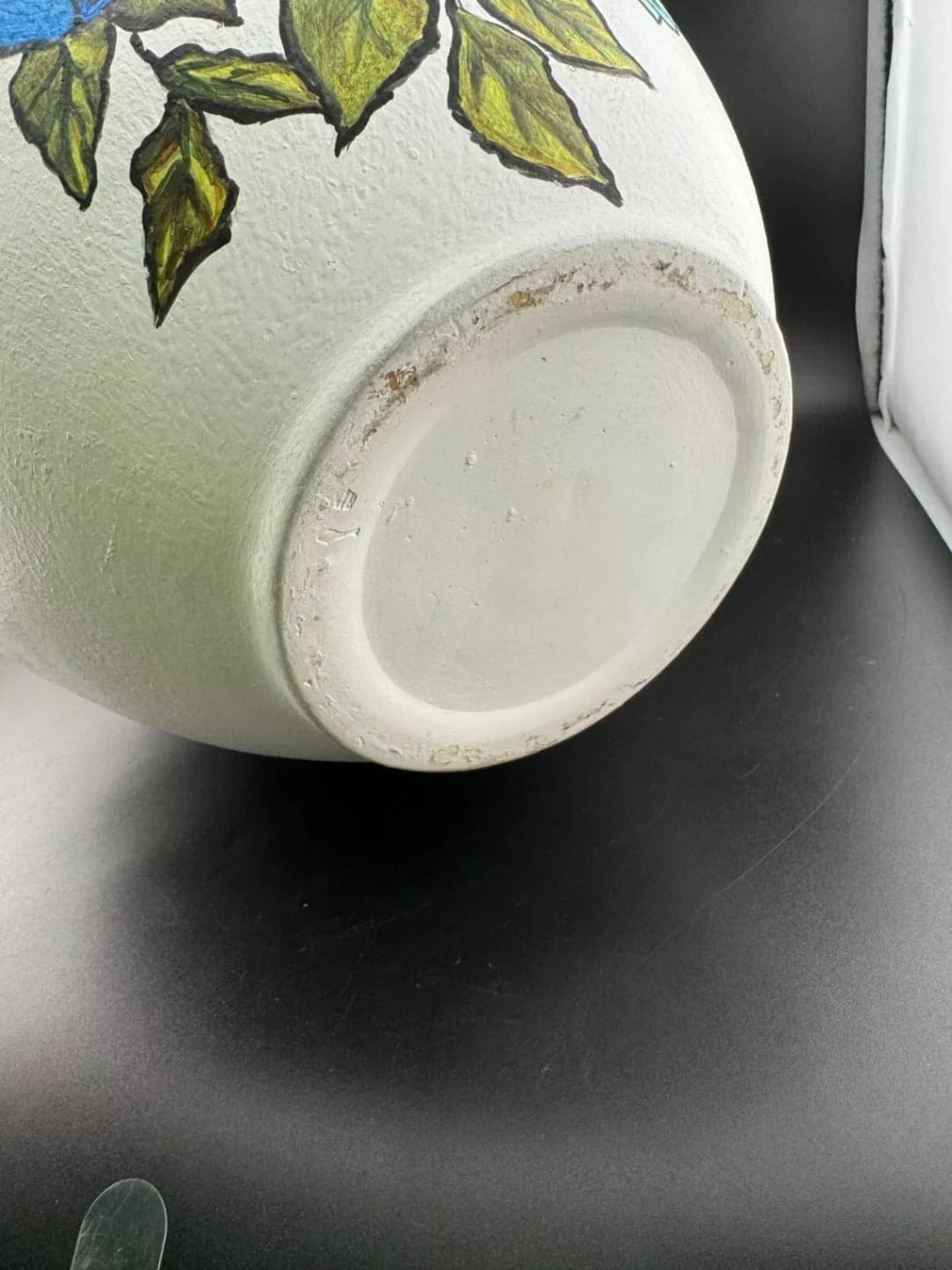Hand-Painted Ceramic Vase Blue Poppy - Thumbnail 11