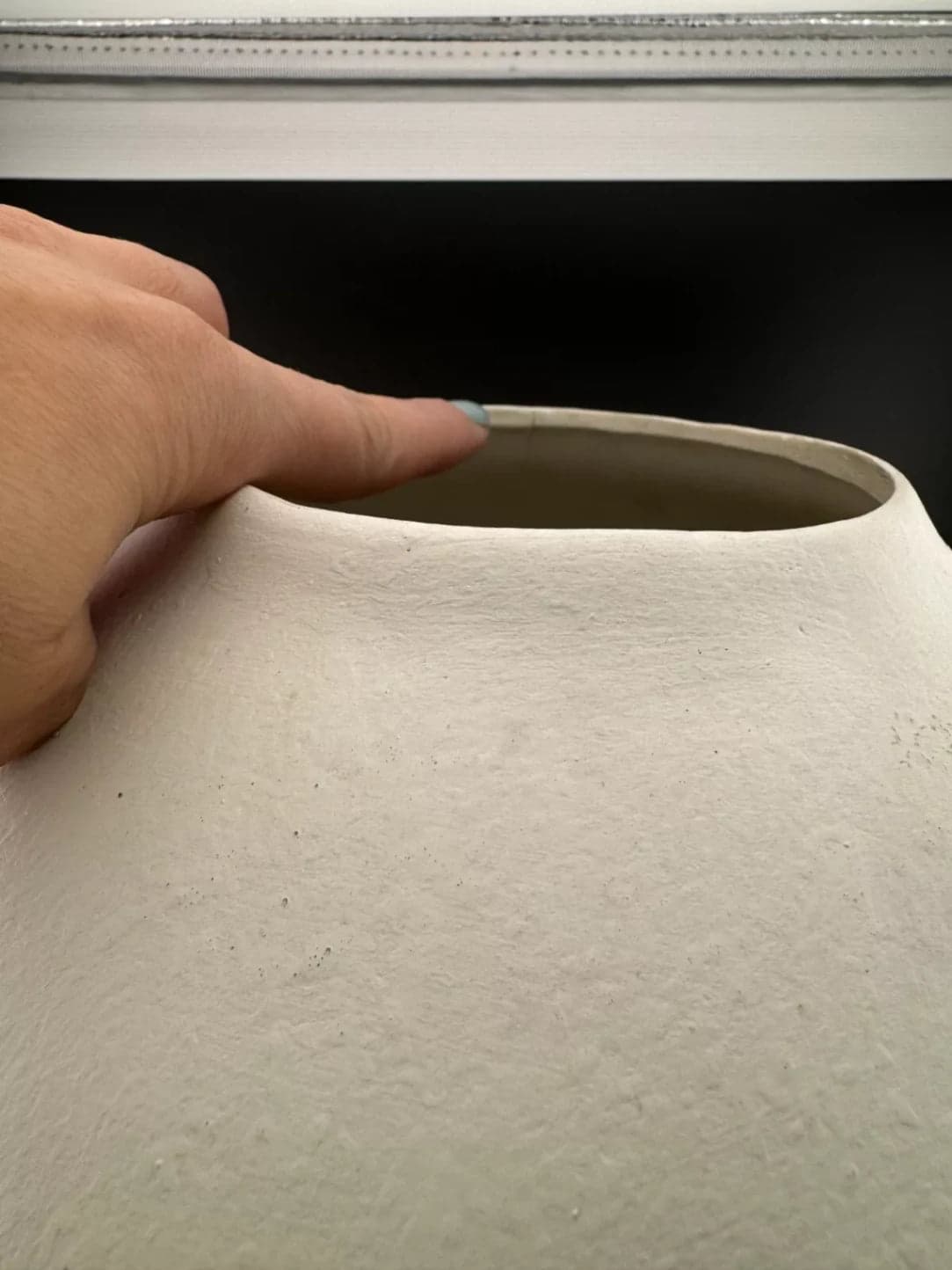 Hand-Painted Ceramic Vase Blue Poppy - Thumbnail 10