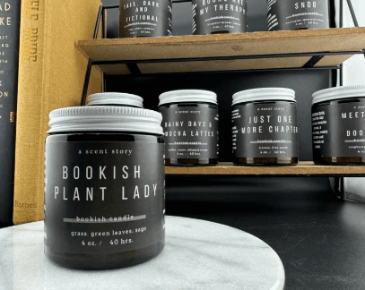 Bookish 4oz. Candle - Bookish Plant Lady - Thumbnail 2