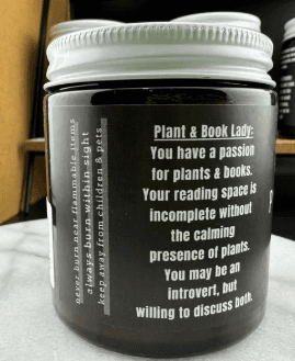 Bookish 4oz. Candle - Bookish Plant Lady - Thumbnail 3