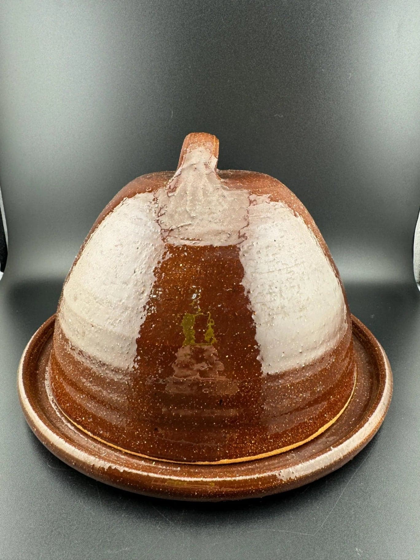 Glazed Pottery, Domed Butter Dish - Thumbnail 4