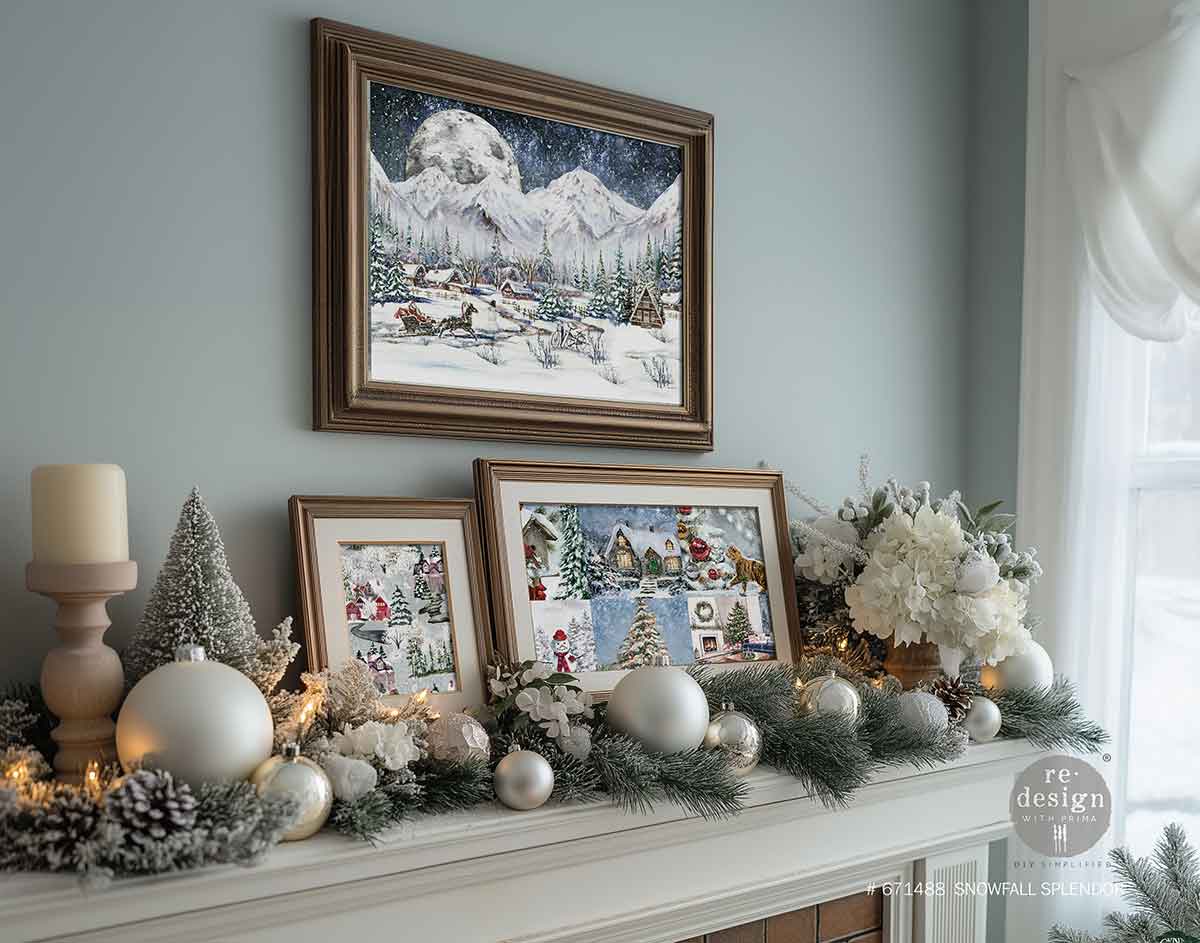 A3 Decoupage Fiber Pack - Snowfall Splendor - Thumbnail 3