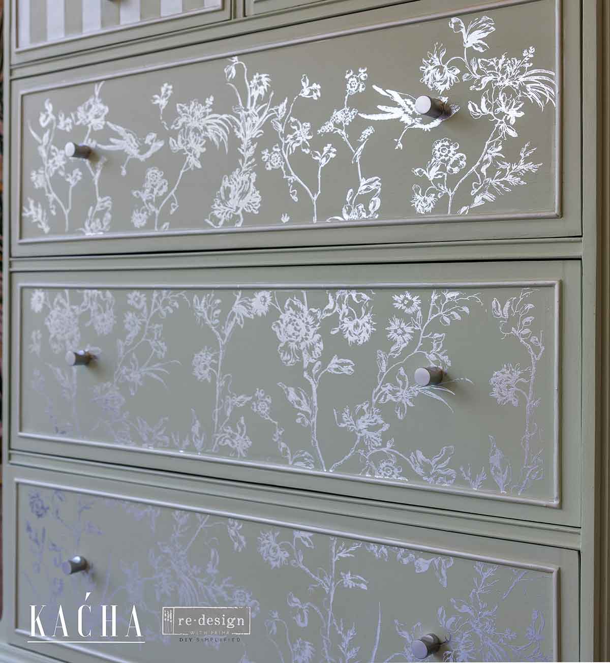 Decor Foil Transfers® Kacha - Silver Bird - Thumbnail 5