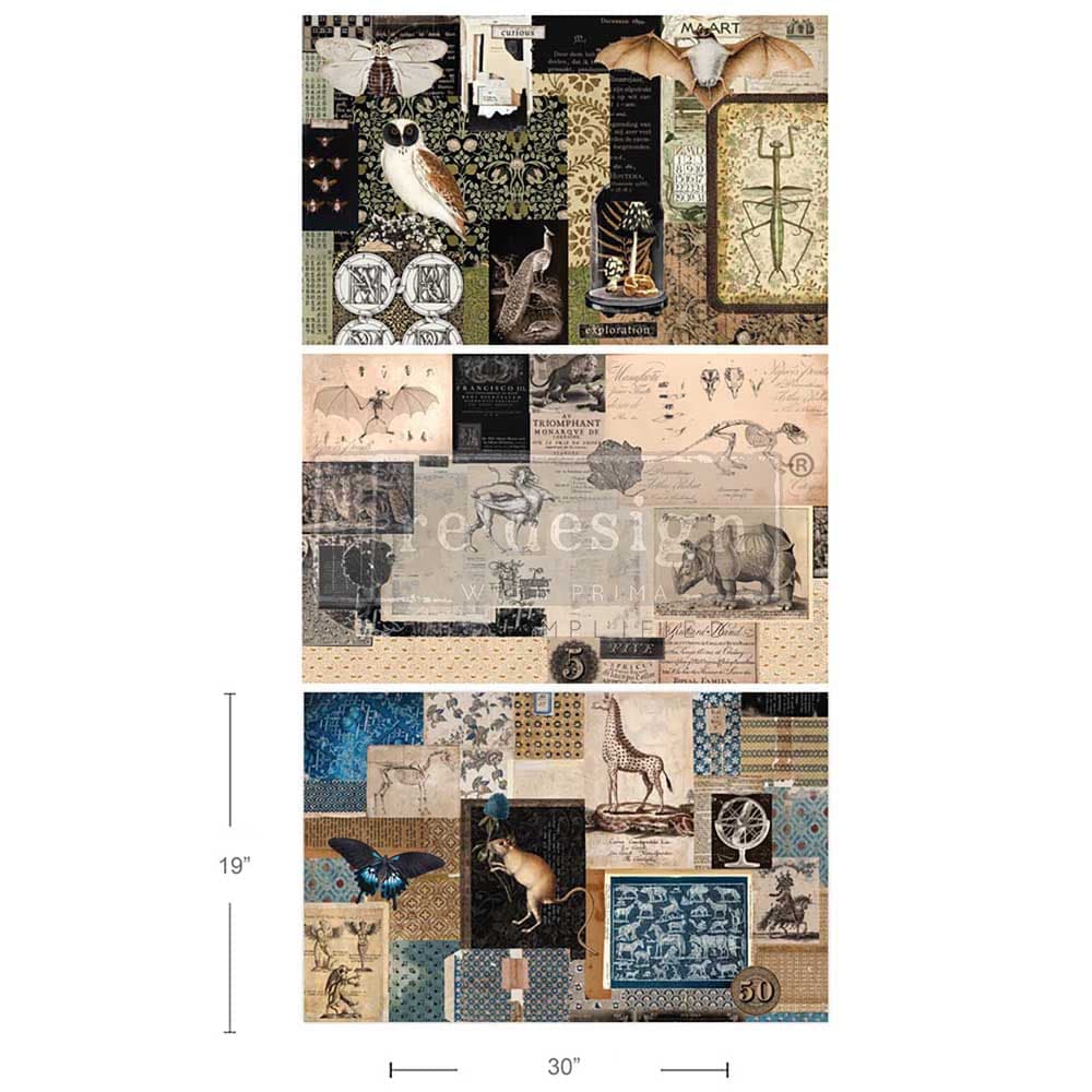 19x30 Decoupage Fiber - Mystic Manuscripts - Image 1
