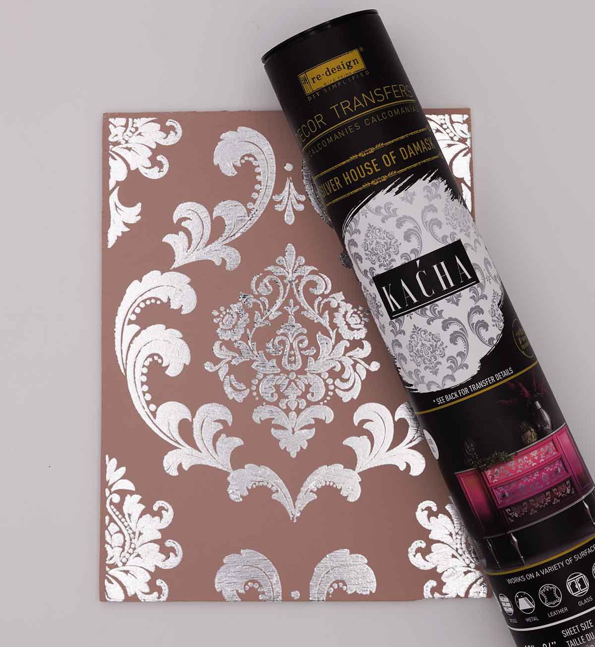 Decor Foil Transfers® Kacha - Silver House of Damask - Thumbnail 5