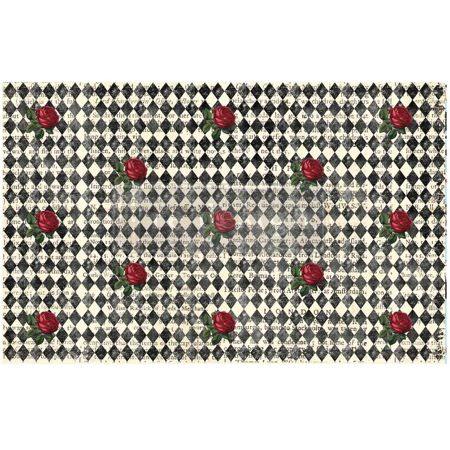 Decoupage Decor Tissue Paper - Queen's Court of Roses - Image 1