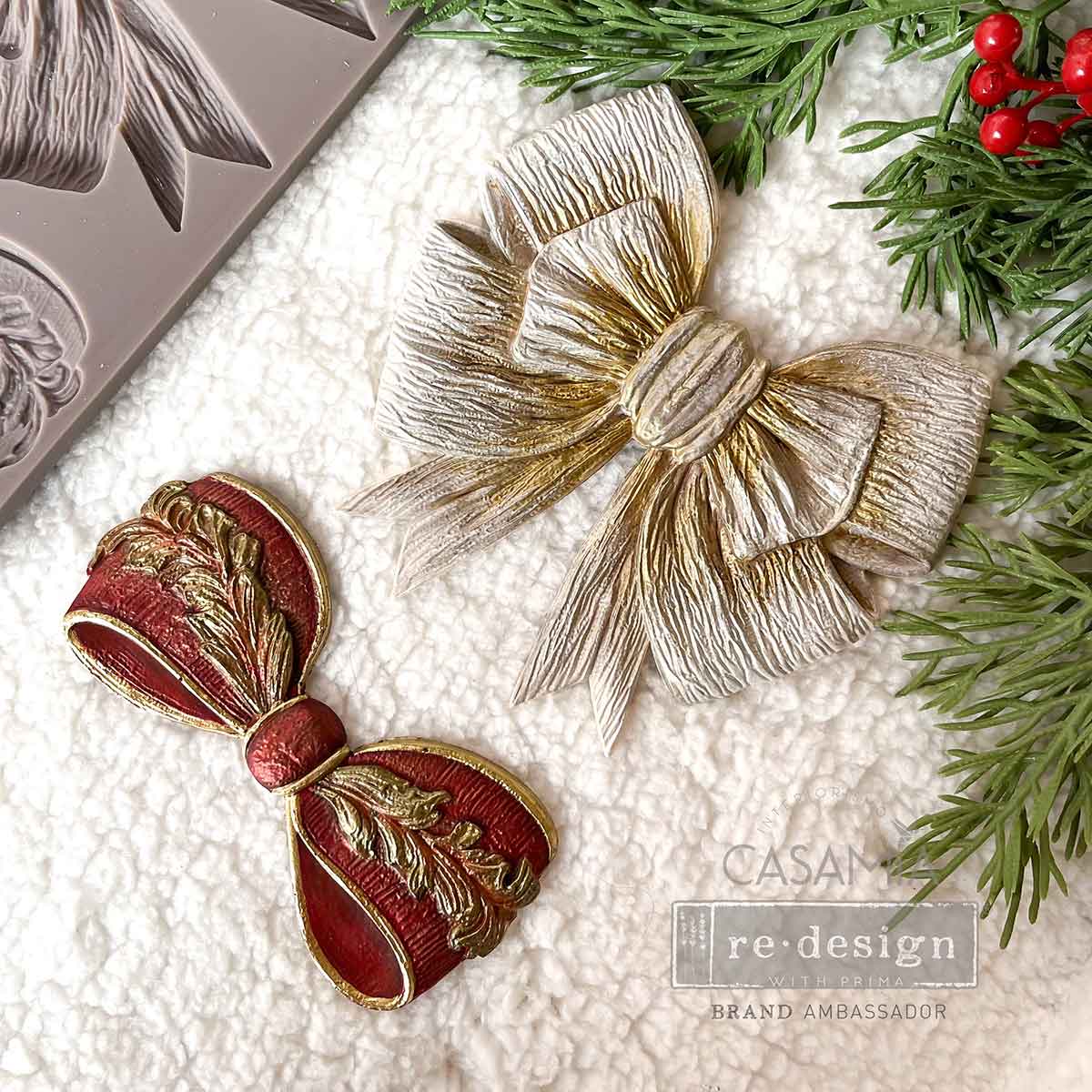 Decor Moulds® Kacha - Vintage Opulence Bow - Thumbnail 3