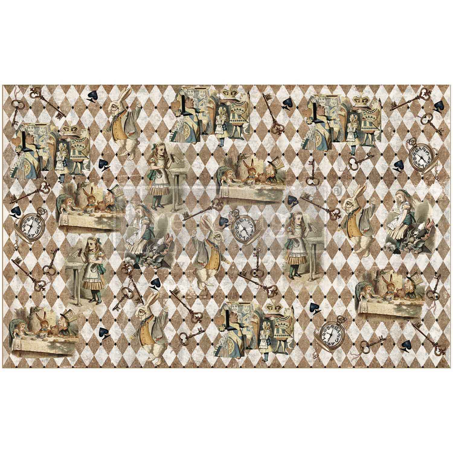Decoupage Decor Tissue Paper - Mad Hatter's Muse - Image 1