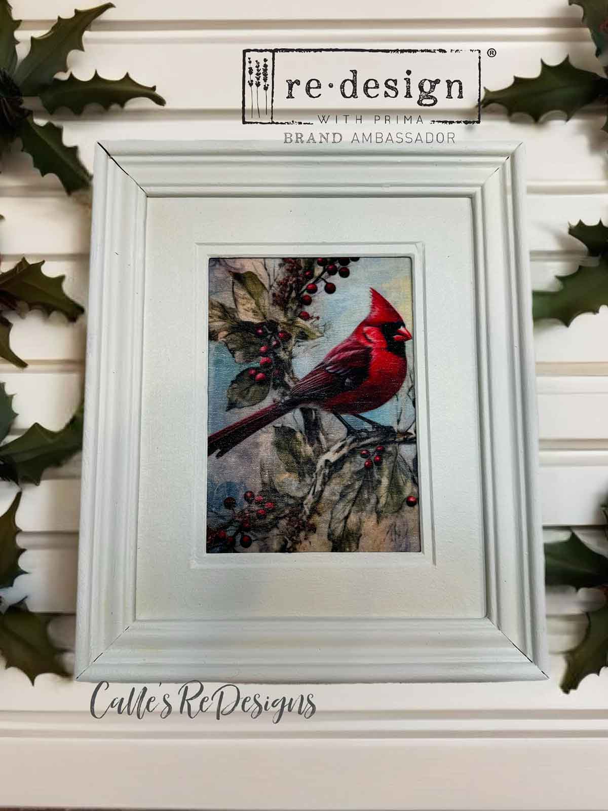 A3 Decoupage Fiber Pack - Festive Cardinal. - Thumbnail 6