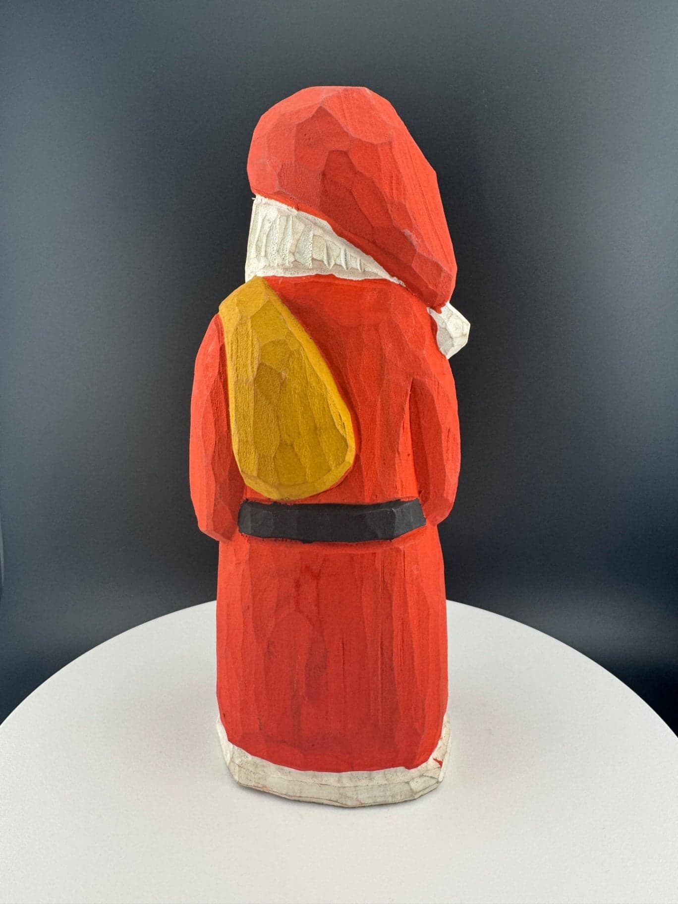 Hand-Carved Folk Santa Claus Statue - Thumbnail 4