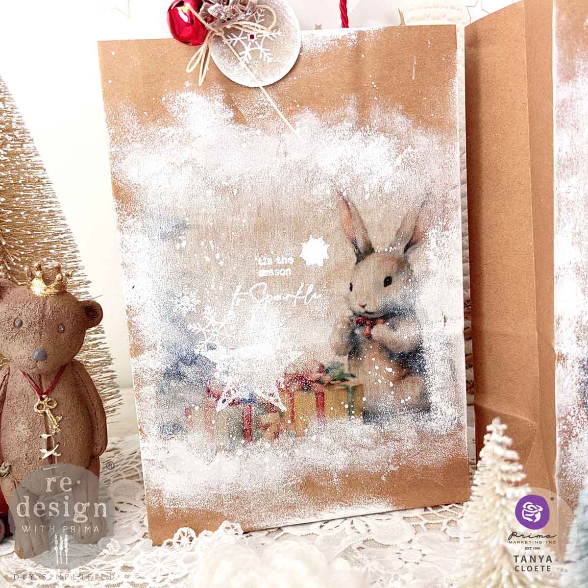 A3 Decoupage Fiber Pack - Bunny Wonderland. - Thumbnail 6