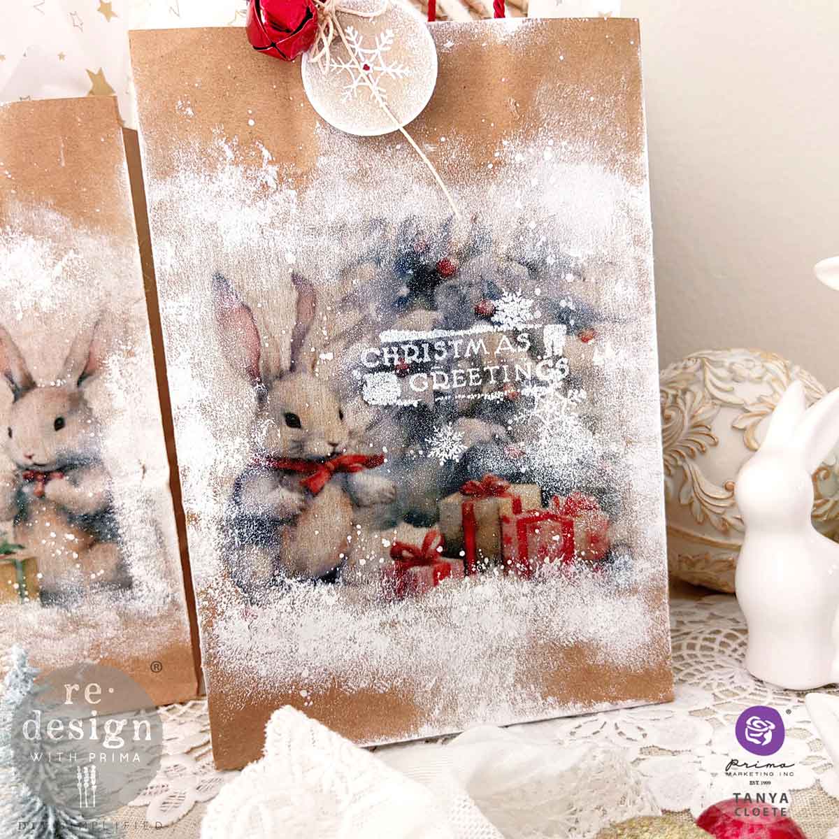 A3 Decoupage Fiber Pack - Bunny Wonderland. - Thumbnail 5