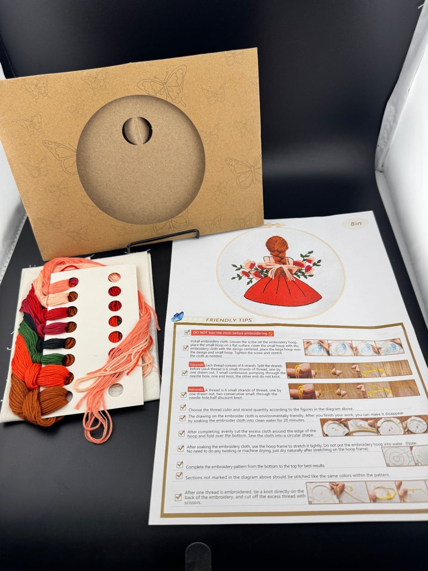 New Redhead in a Red Dress Embroidery Kit - Thumbnail 2