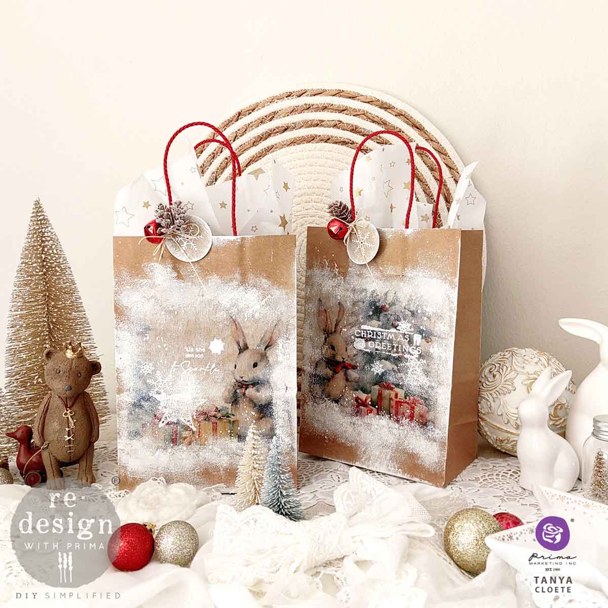 A3 Decoupage Fiber Pack - Bunny Wonderland. - Thumbnail 4