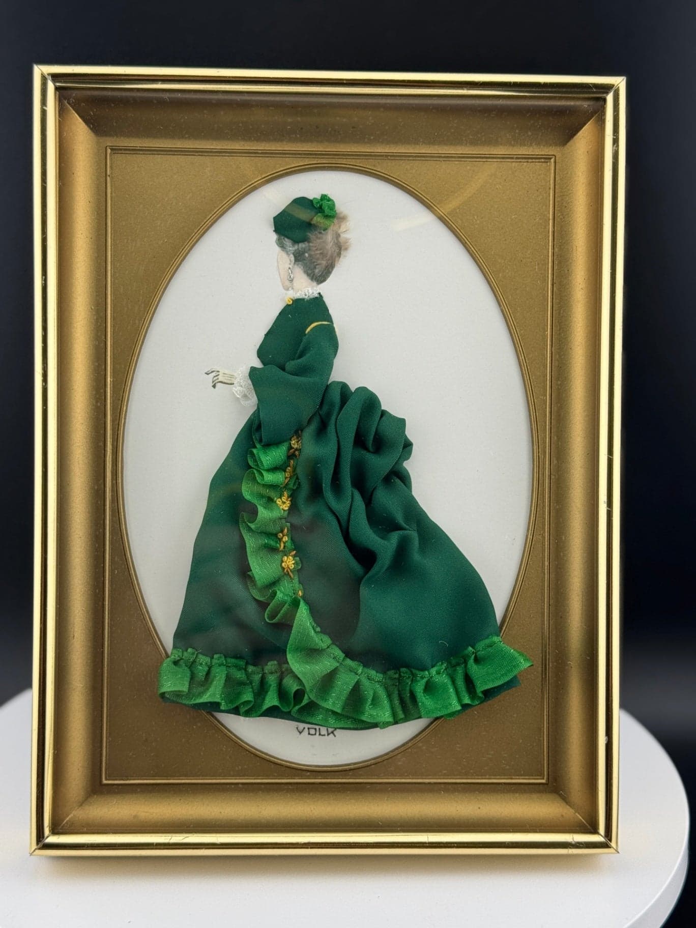 Victorian Woman Diorama - Green - Image 1