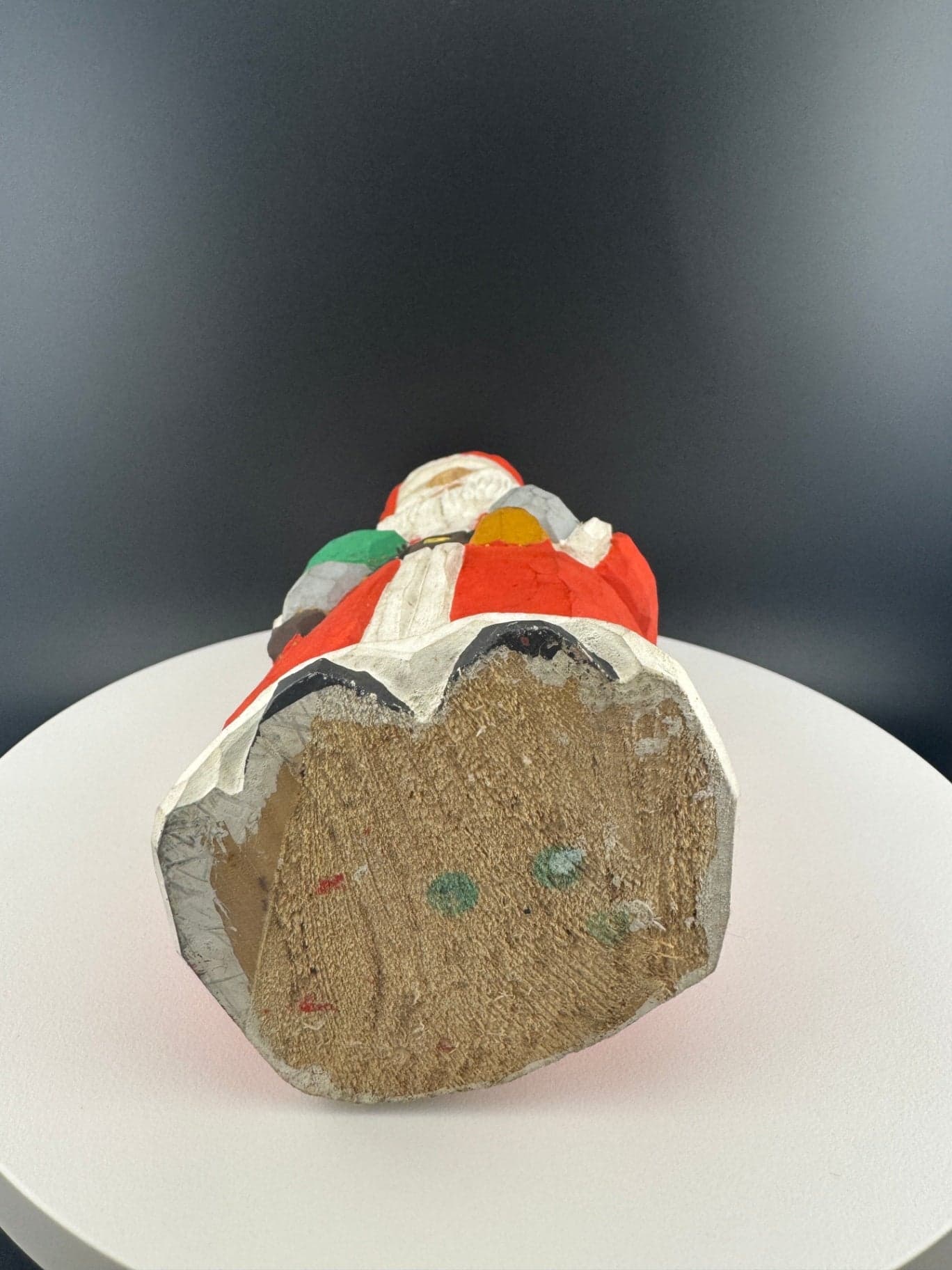 Hand-Carved Folk Santa Claus Statue - Thumbnail 8