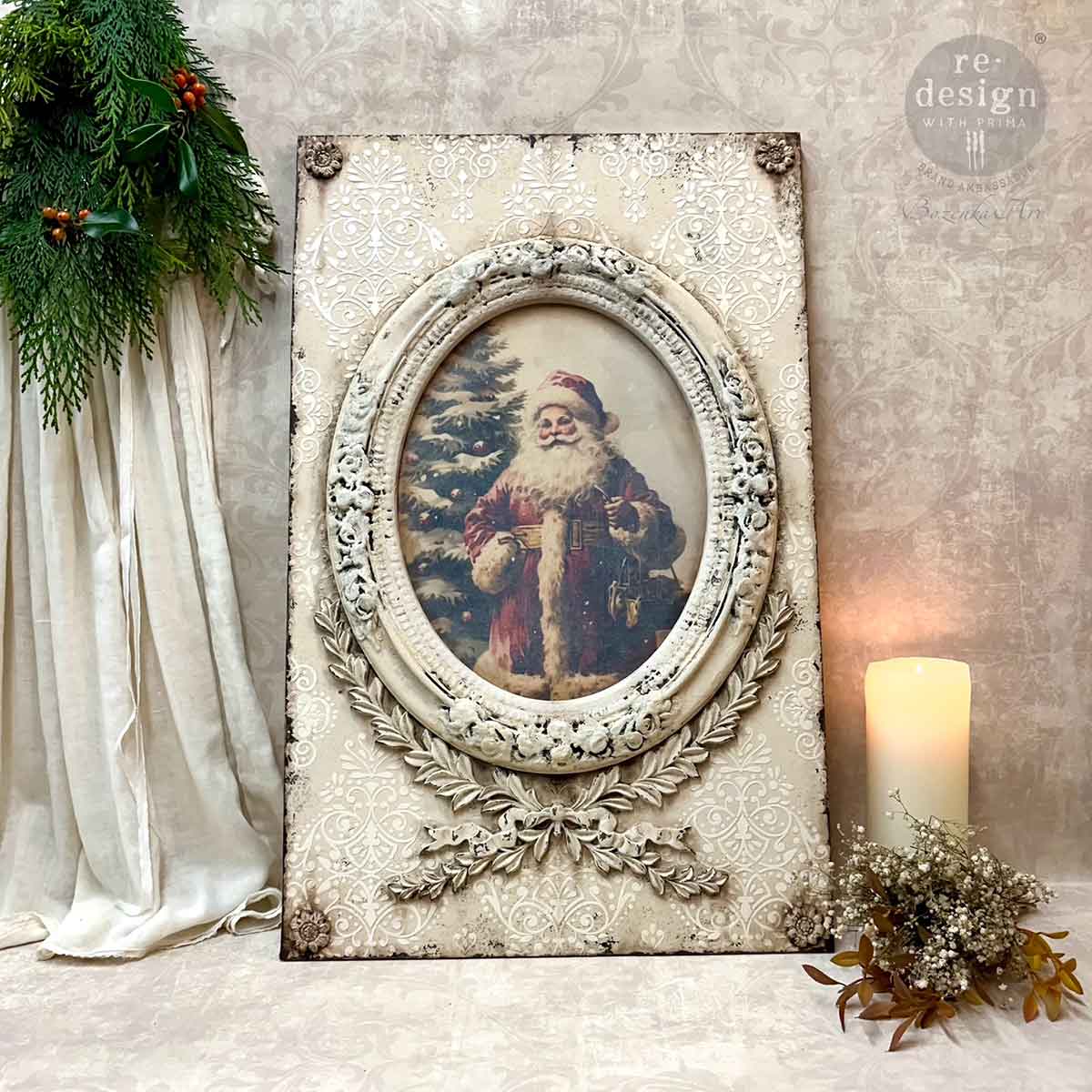 A3 Decoupage Fiber Pack - Festive Cardinal. - Thumbnail 3