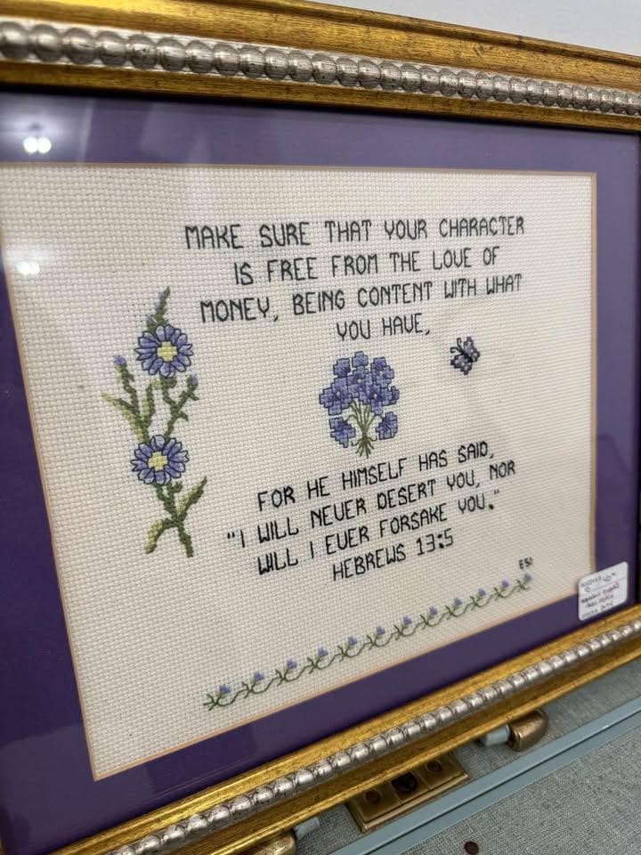 Hebrews 13:5 Cross Stitch - Thumbnail 2