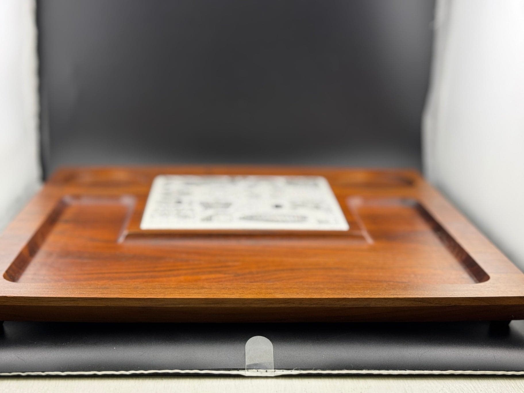 Mid Cen Teak Cheese Tray/Georges Briard - Thumbnail 5