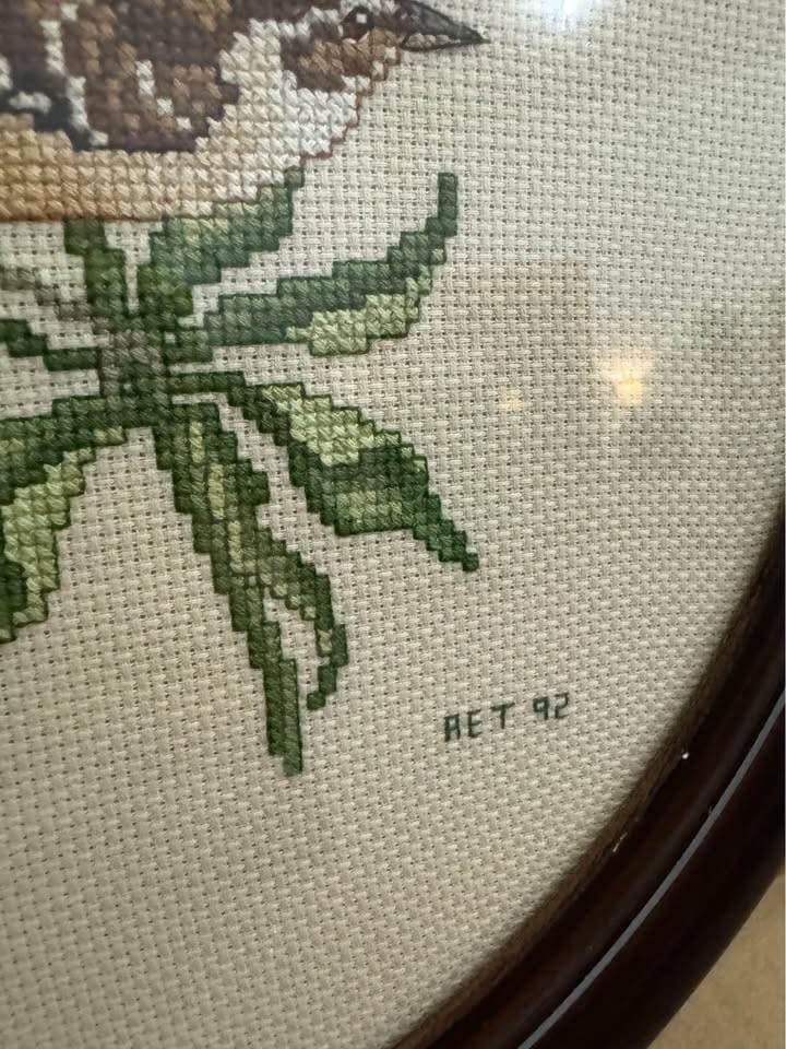 Bird on Lily Cross Stitch - Thumbnail 4