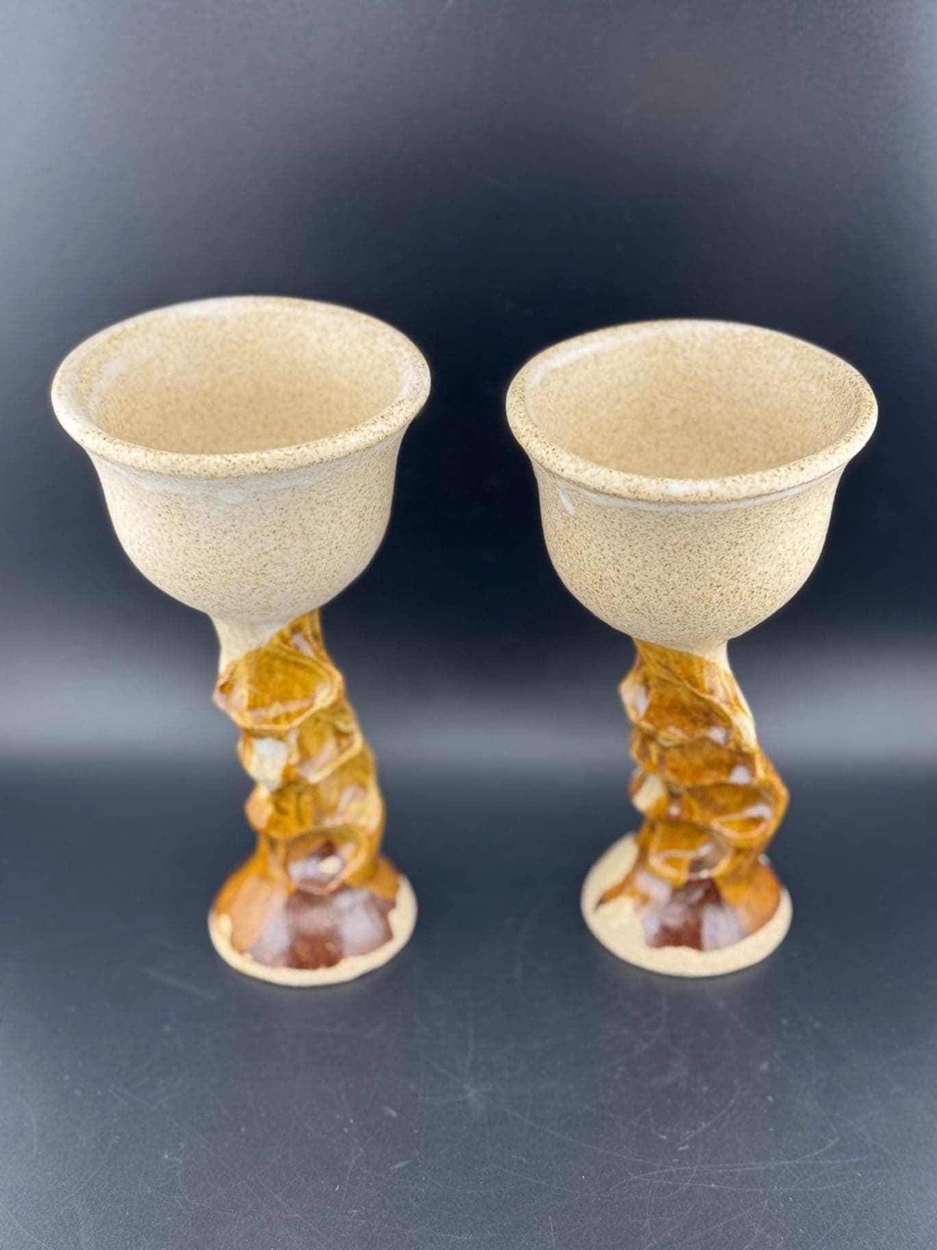 Pottery Wine Goblets - Thumbnail 2
